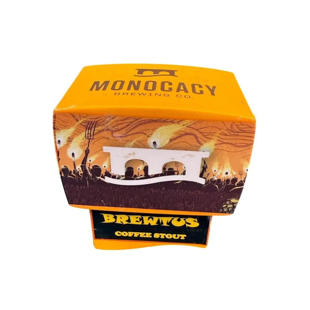 Monocacy Brewing Brewtus Coffee Stout Tap Handle Topper Orange Craft Beer Gear
